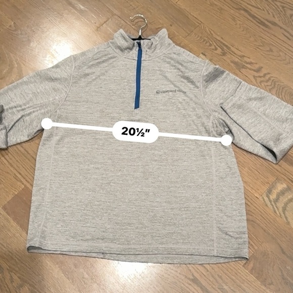 Vineyard Vines Performance Pullover Top Mens Large L Gray 1/2 Zip A15 golf - Picture 9 of 9